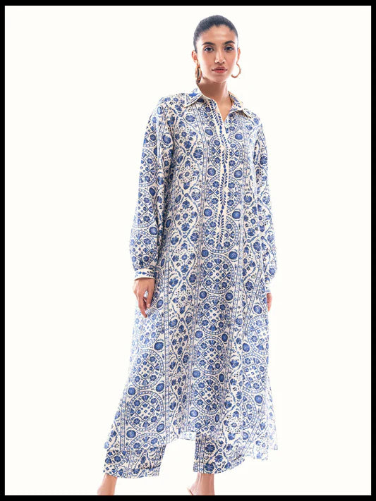 Digital Printed 3 Piece Swiss Lawn With Silk Dupatta 804