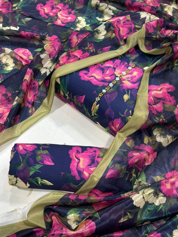 Digital Printed 3 Piece Poly Lawn With Organza Dupatta Collection 03 (unstitch)